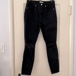 Good American Good Legs Black Distressed Jeans - Women’s 12/31